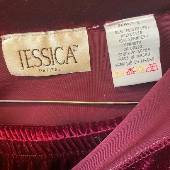 Vintage burgundy 2 piece jumpsuit - Picture 5 of 7